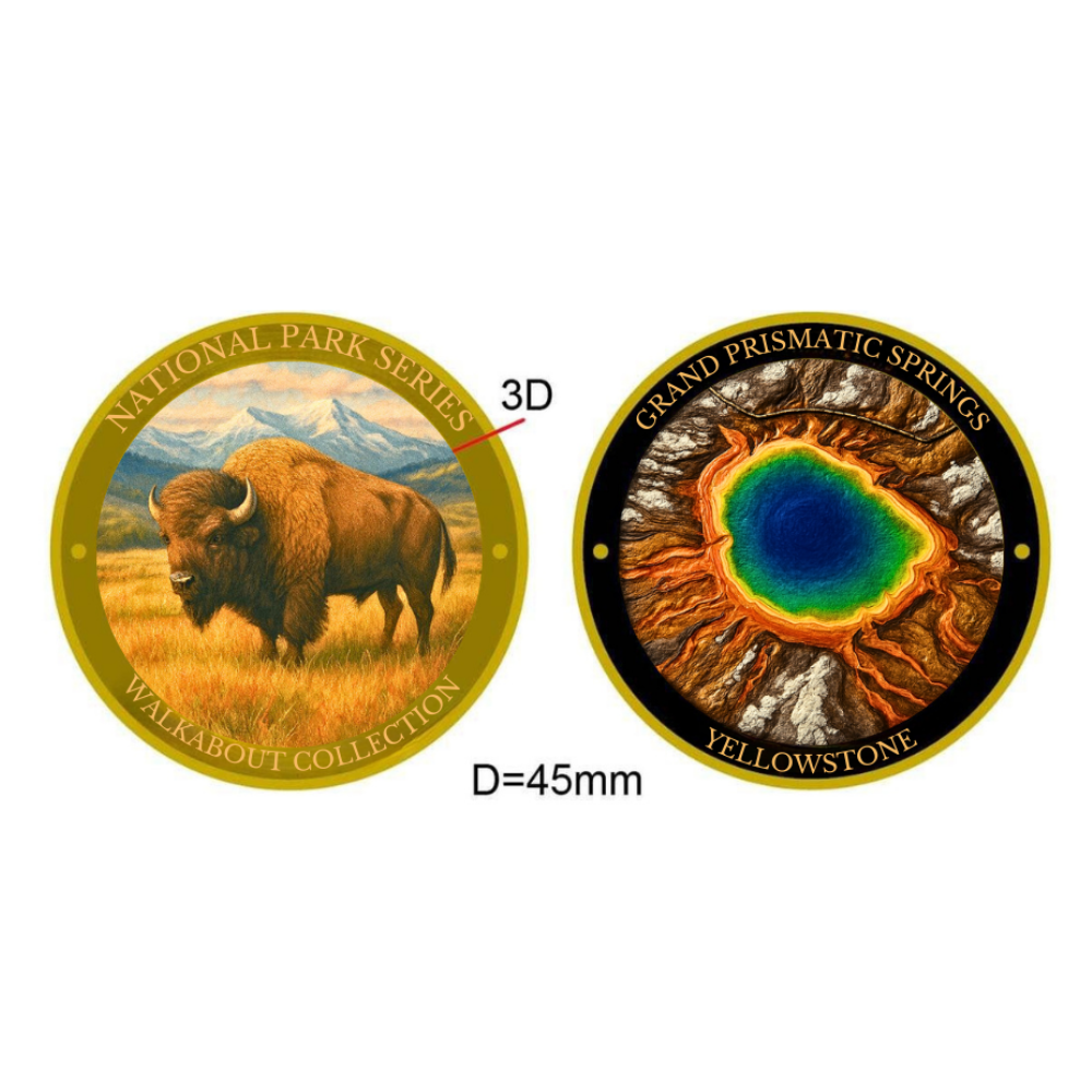 Grand Prismatic/Bison Challenge Coin | Yellowstone Forever