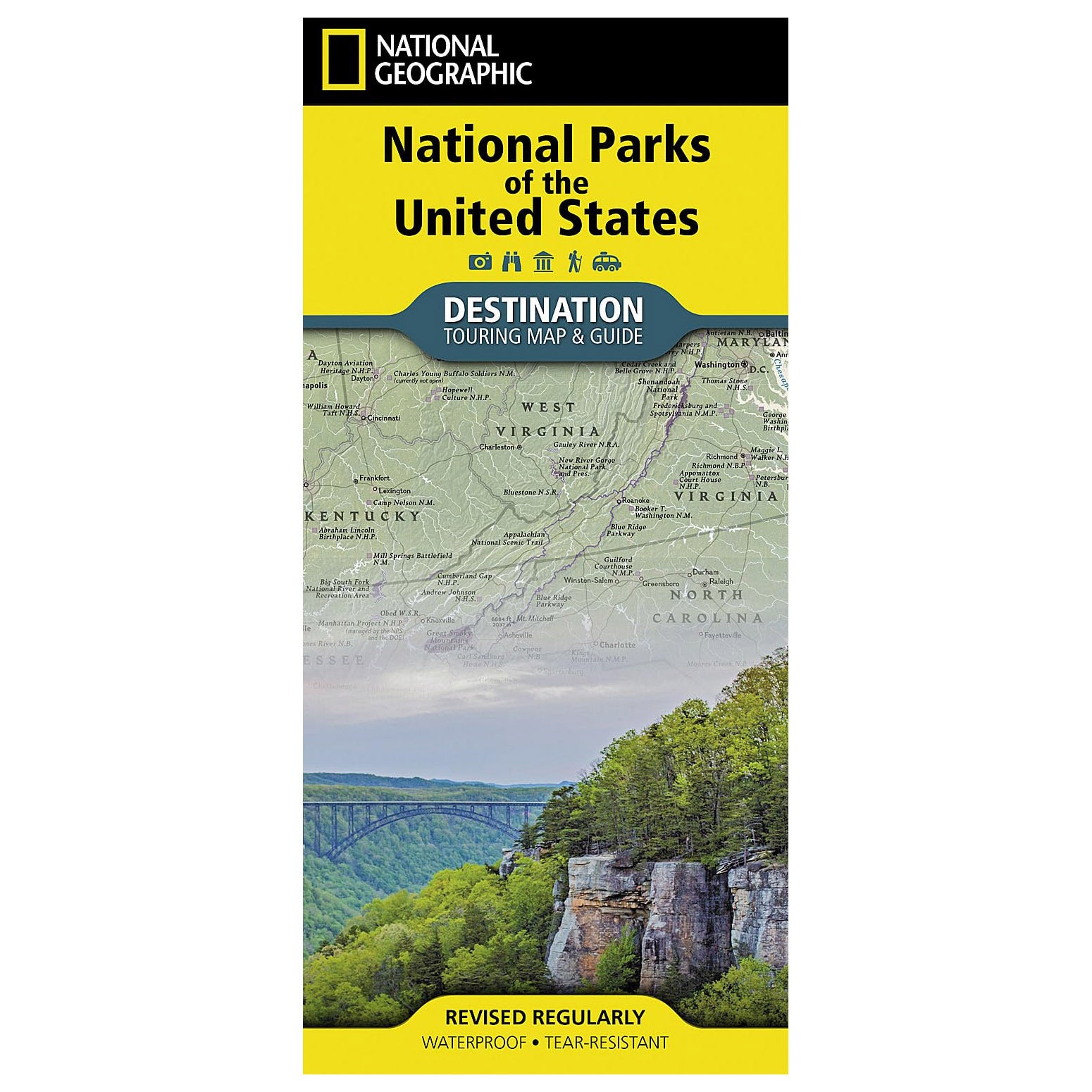 Map- Nat Geo National Parks of the US Touring Map and Guide ...